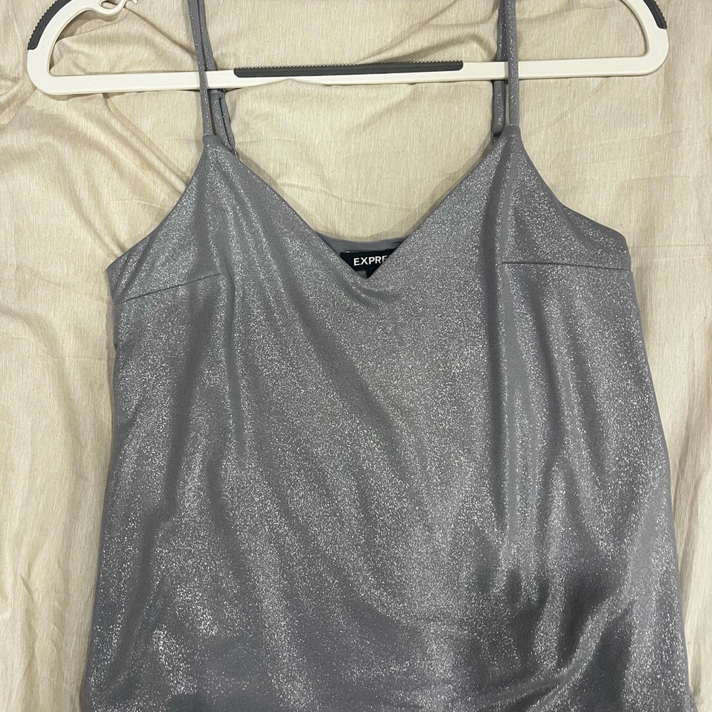 Express Women's Shimmering Silver Cami